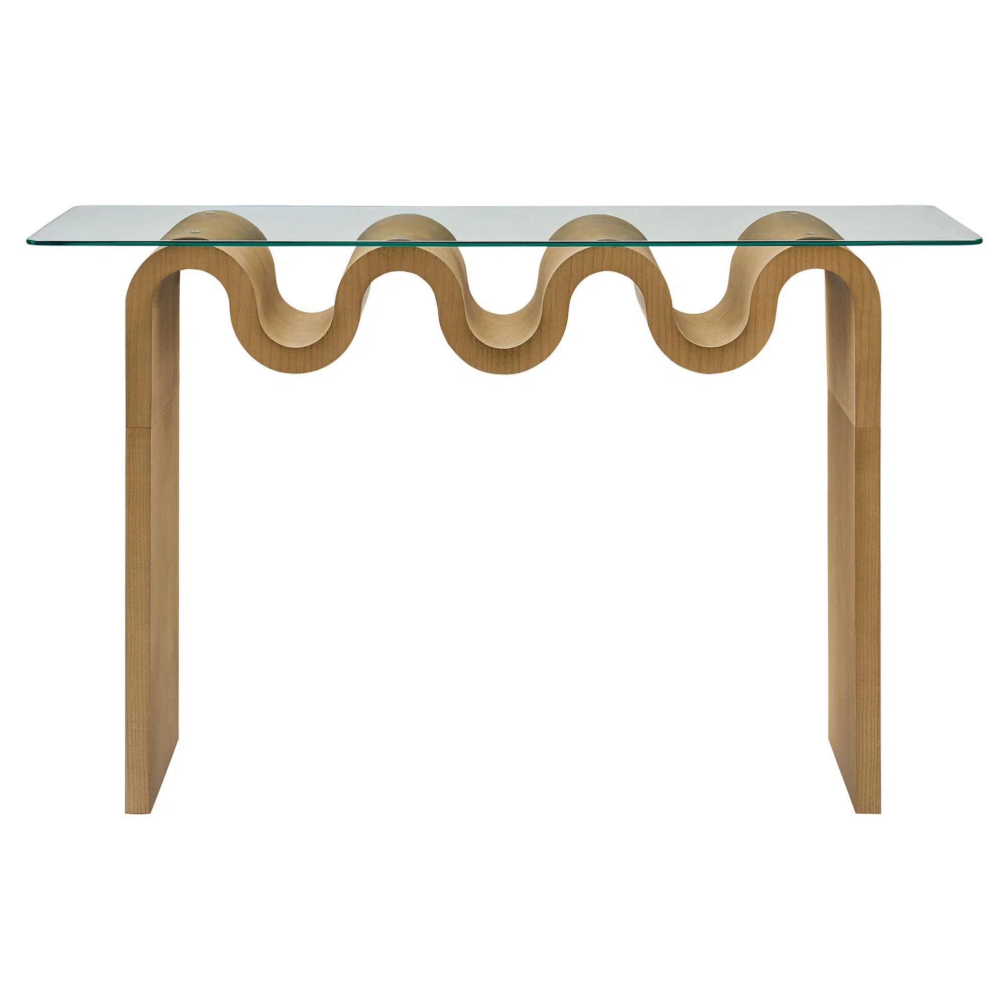 Modway Ondine Glass Top 50" Console Table In Spiced Apple | Wayfair | Wayfair North America