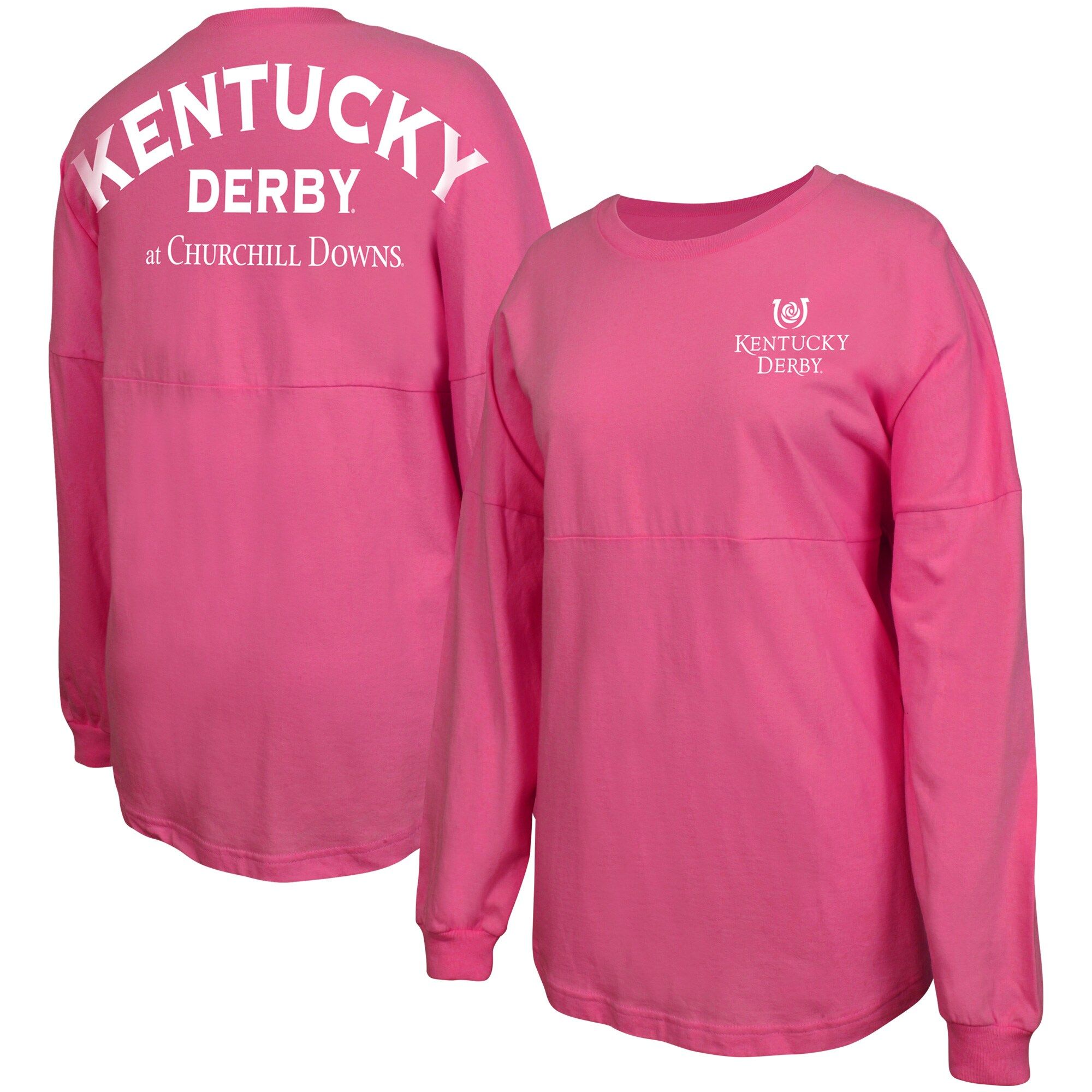 Kentucky Derby Fanatics Branded Women's Long Sleeve Spirit T-Shirt - Pink | Fanatics.com