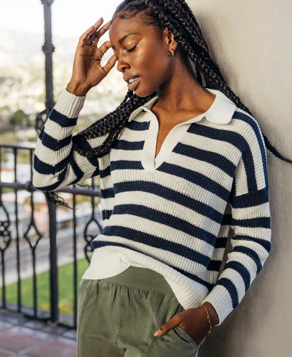 Miramar Linen Sweater Polo | Faherty
