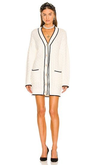 Julienne Cable Knit Dress in Ivory & Black | Revolve Clothing (Global)