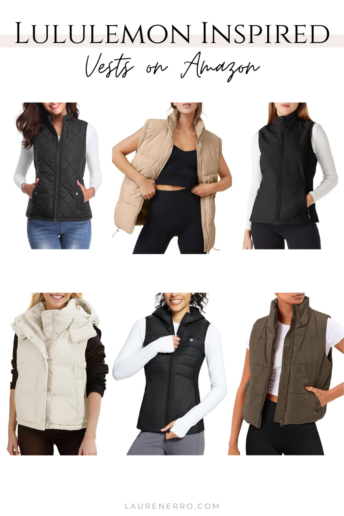 Lululemon inspired vests on Amazon!
.
.
.
Lululemon dupes, lululemon knockoffs, puffer vest, down vest, wonder puff vest, down for it all vest

#LTKSeasonal #LTKfindsunder50 #LTKstyletip
