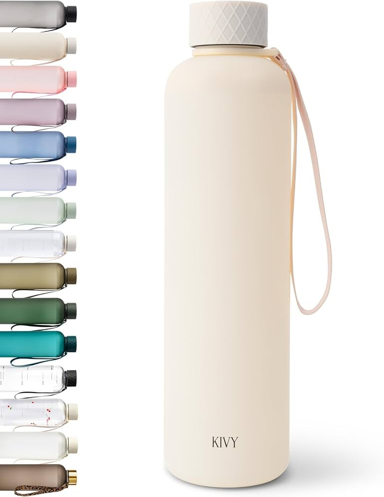 KIVY Slim Water Bottle 32oz [Lightweight & Shatterproof] Fits Cupholder & Backpack - BPA Free wat... | Amazon (US)