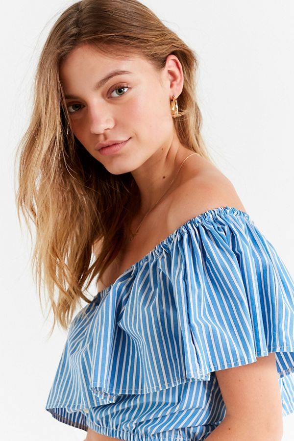 Urban Renewal Recycled One-Shoulder Ruffle Top | Urban Outfitters (US and RoW)