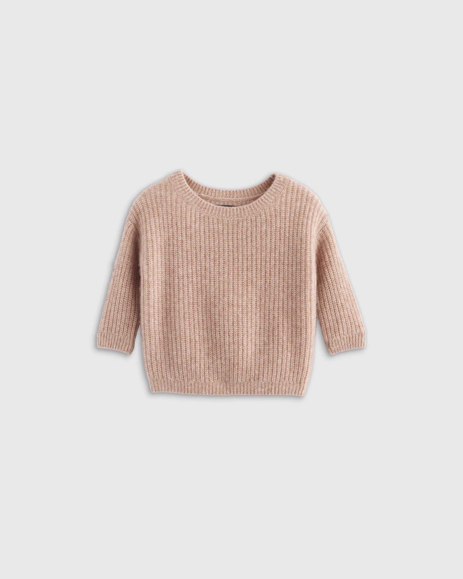 Mongolian Cashmere Fisherman Tunic Sweater - Baby in Oatmeal | Quince