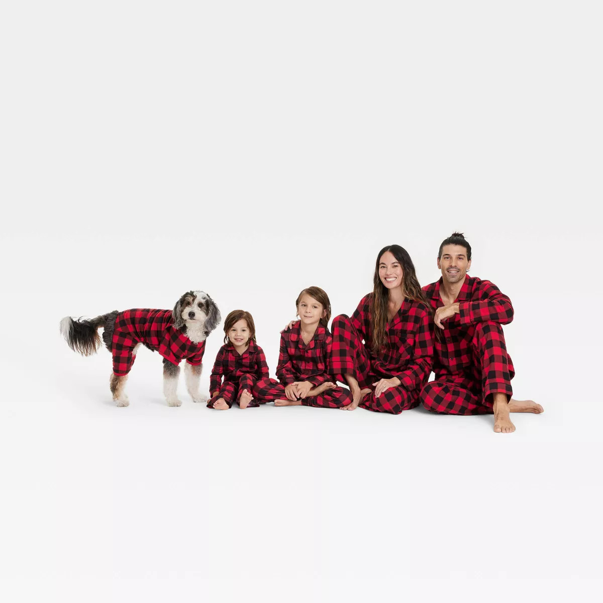 Kids' Buffalo Check Microfleece Holiday Matching Family Pajama Pants - Wondershop™ Red | Target