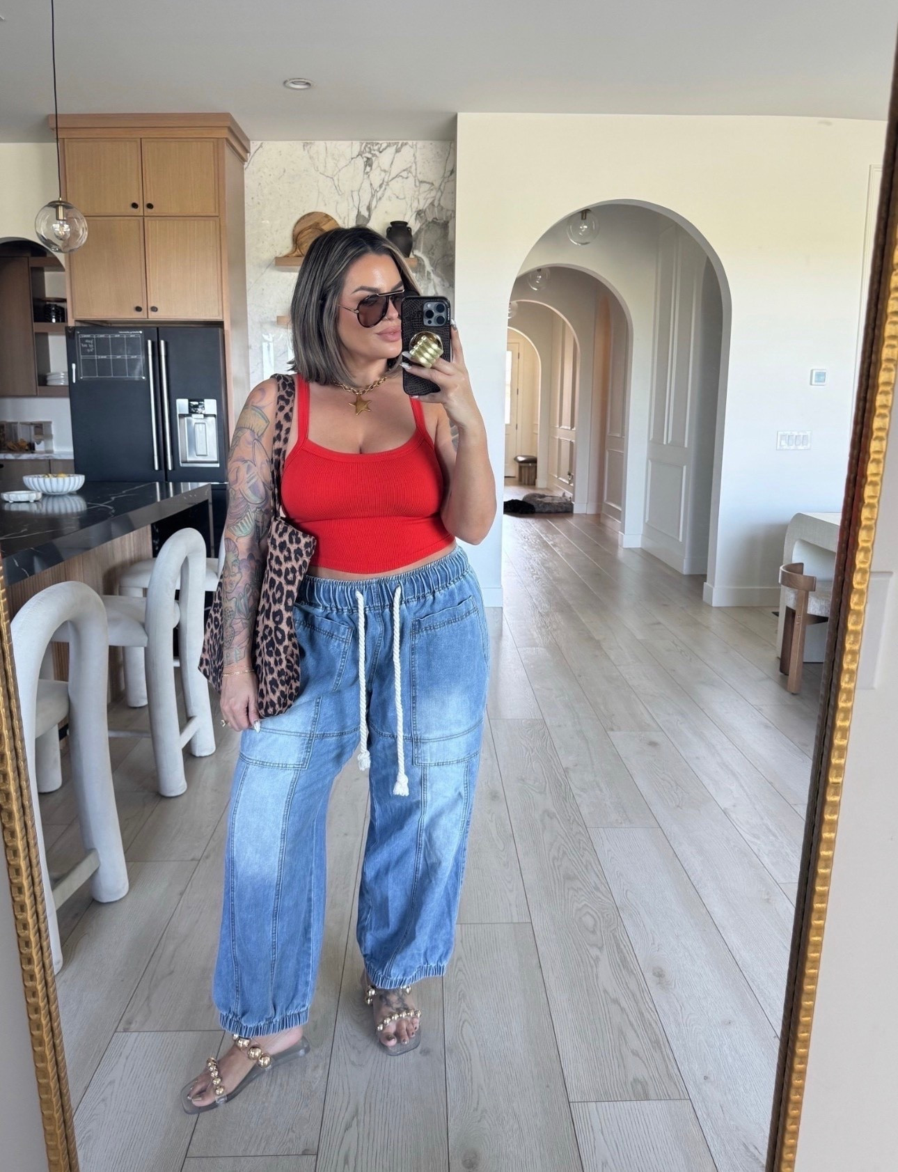 XL pants 
Tank M/L 
Sandals restocked but selling out fast