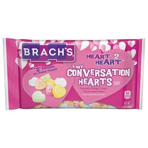 Brachs Heart2Heart Tiny Conversation Hearts Candy - 7 oz Bag (2 Packs) - Walmart.com | Walmart (US)