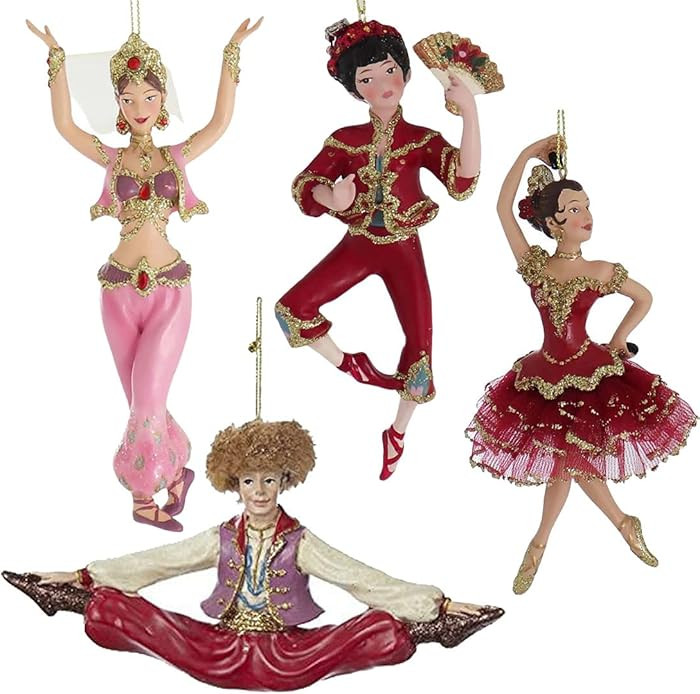 Kurt Adler Resin International Dancer Ornament Set Of 4 | Amazon (US)