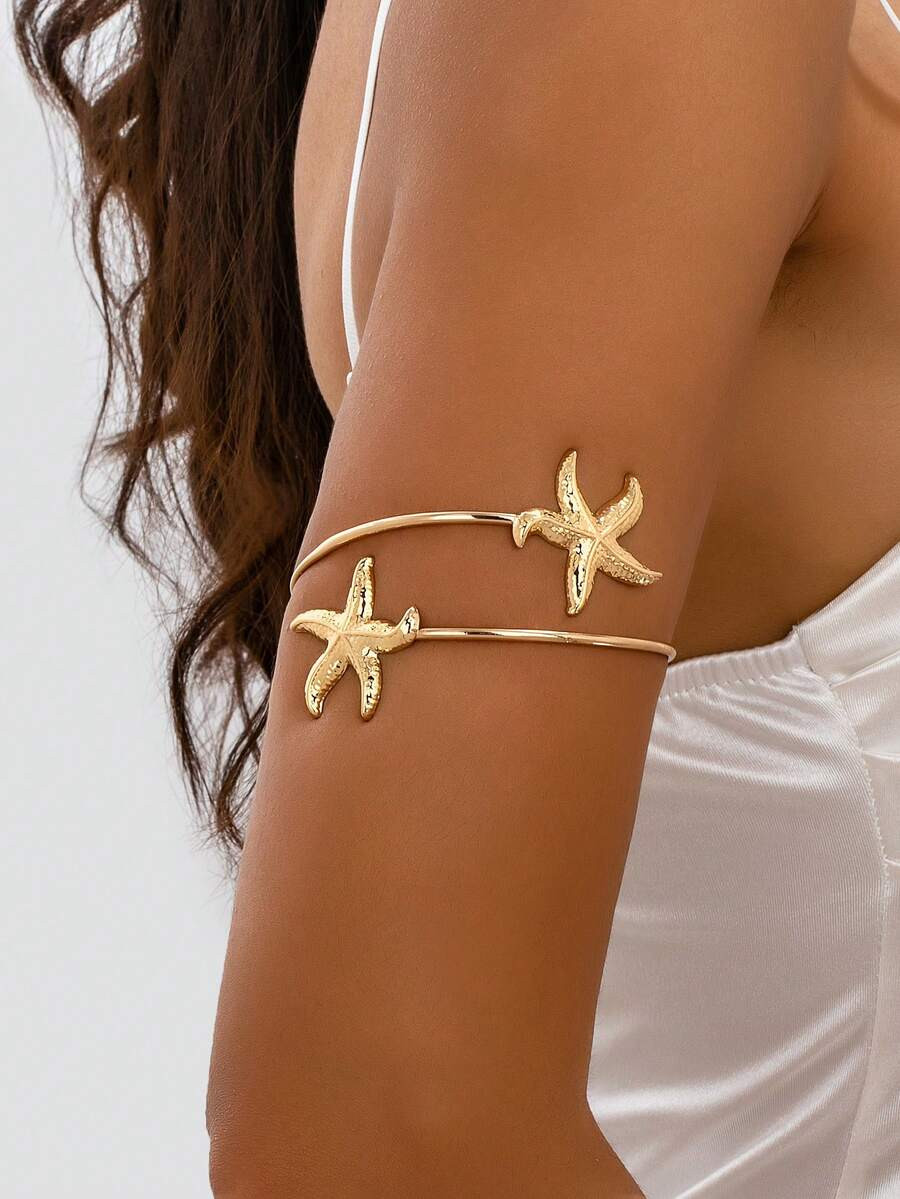 1pc Fashionable Casual Starfish Arm Cuff Bracelet, Beach Resort Accessory For Women | SHEIN