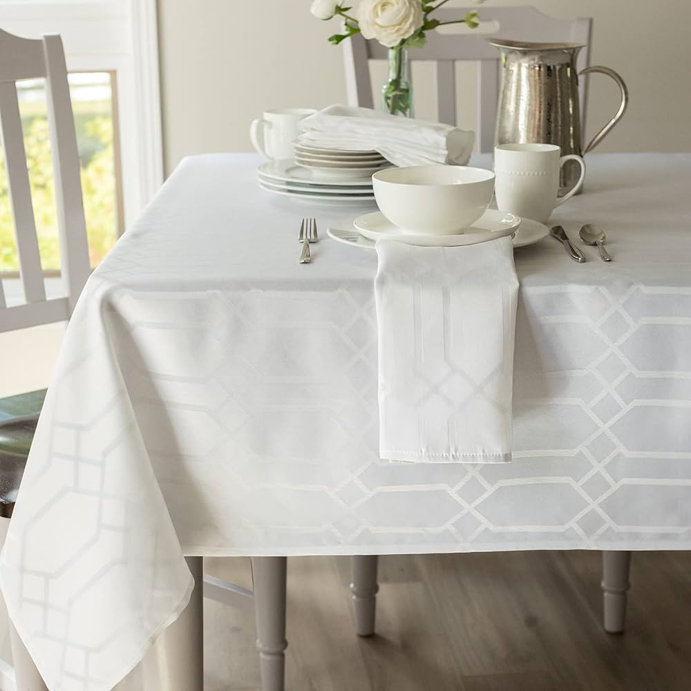 Benson Mills Solid Chagall Spillproof Fabric Table Cloth, for Everyday, Parties, Weddings, & Holi... | Amazon (US)