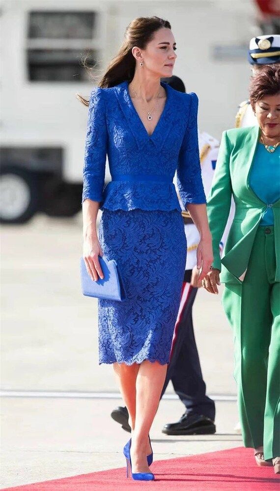 Kate Middleton Blue Lace Dress | Etsy | Etsy (US)