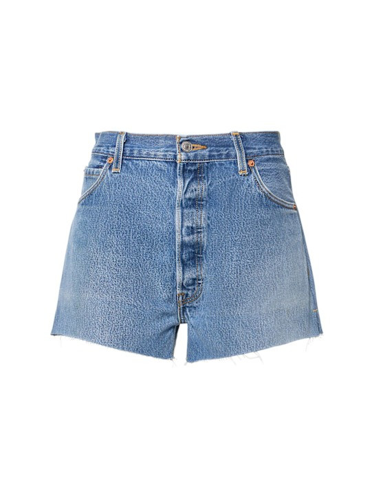 Levi's high rise cotton denim shorts | Luisaviaroma