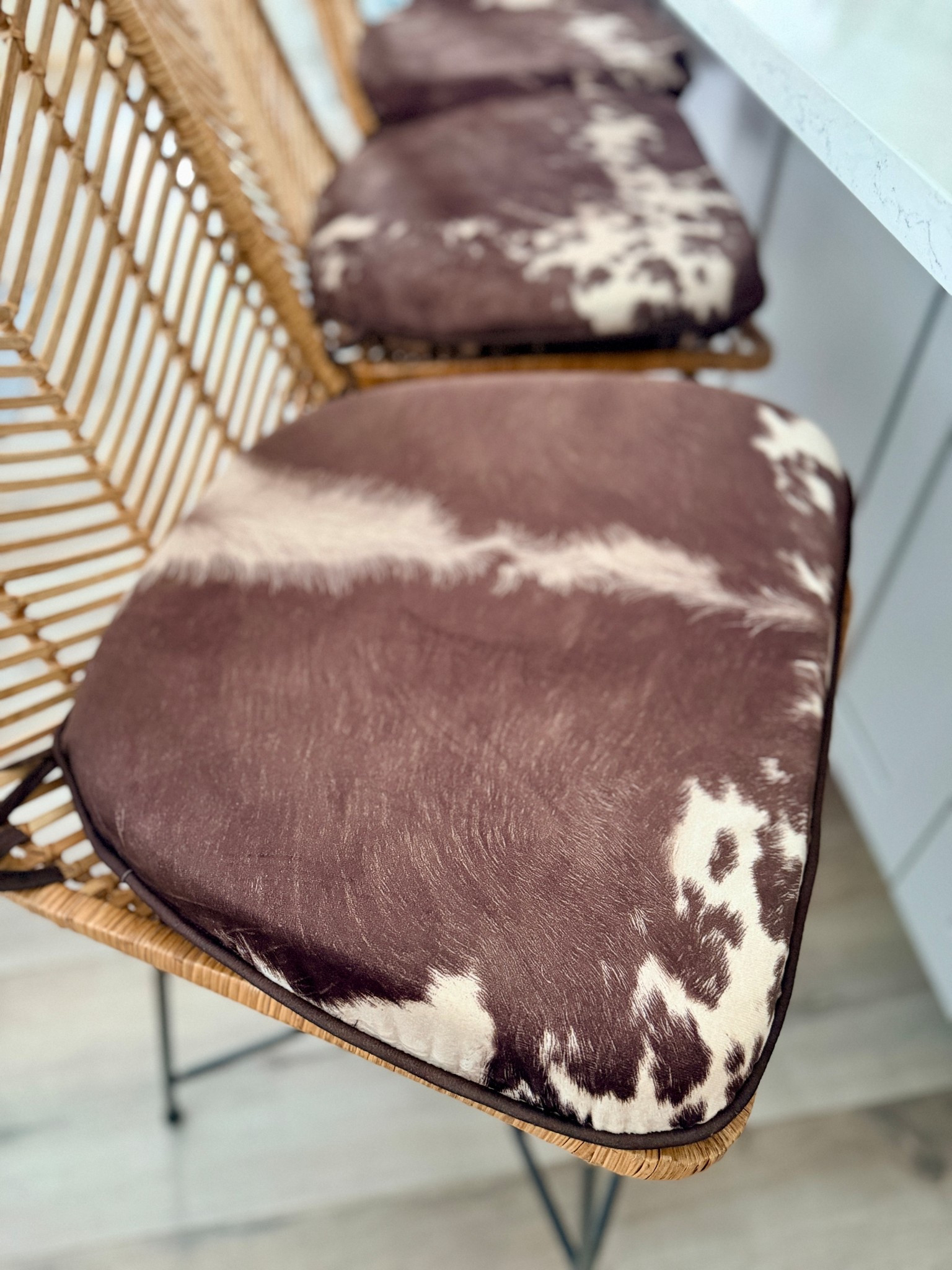 These Walmart seat cushions were an immediate YES. The cowhide print is dang cute and the memory foam makes them 10/10 comfy. My kitchen stools just got a major upgrade 🤎

#LTKmomlife #LTKdayinmylife #LTKHome