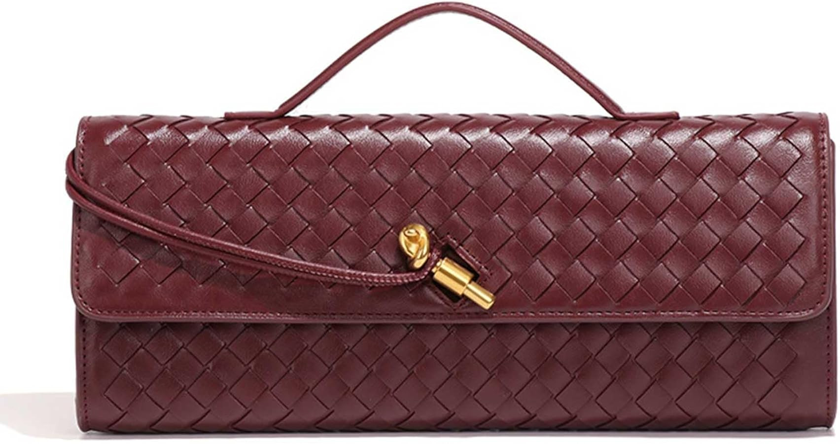 Women's Handmade Woven Evening Bag PU Leather Handbags Shoulder Bag Crossbody Clutch Purse for Wo... | Amazon (CA)