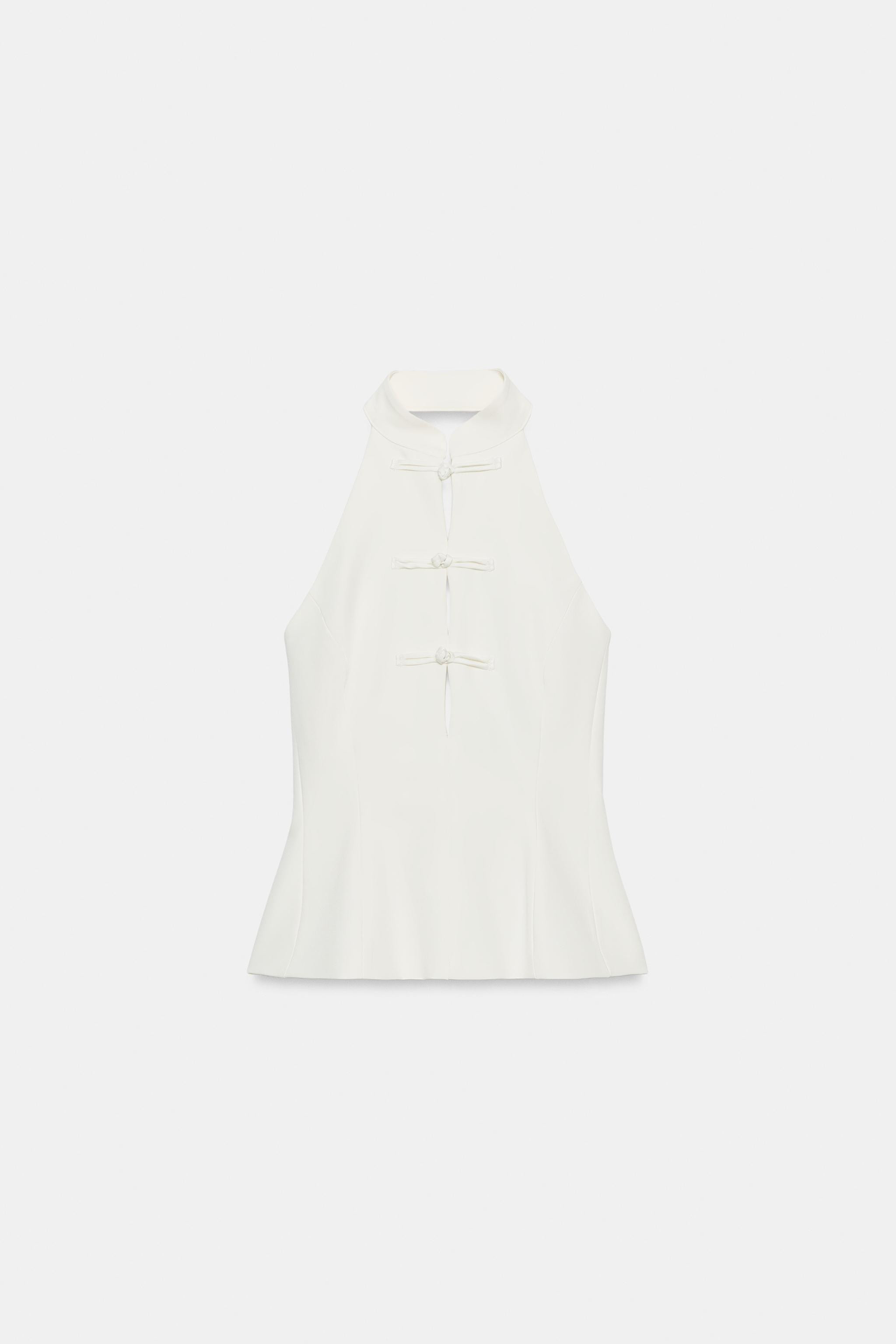 TOP HALTER AVEC BRANDENBOURGS | Zara FR