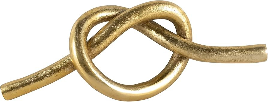 Sagebrook Home Metal, 12", Single Knot Decor Gold, Novelty, Aluminum, Contemporary, 12" L X 5" W ... | Amazon (US)