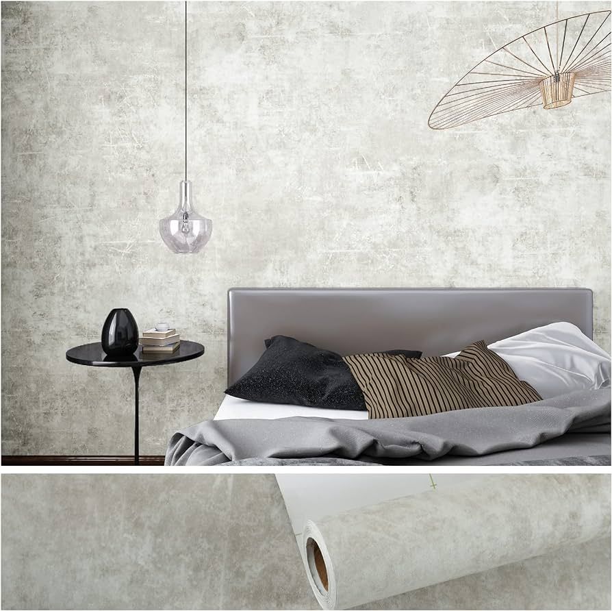 VEELIKE 15.7''x118'' Concrete Wallpaper Texture Peel and Stick Concrete Contact Paper for Counter... | Amazon (US)