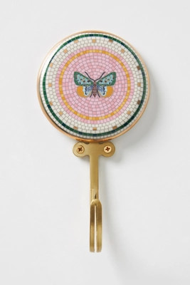 The Bistro Tile Stoneware Hook: Garden Edition | Anthropologie (US)