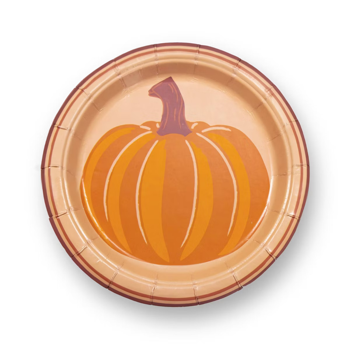 20ct Thanksgiving Paper Party Snack Plate Pumpkin | Target