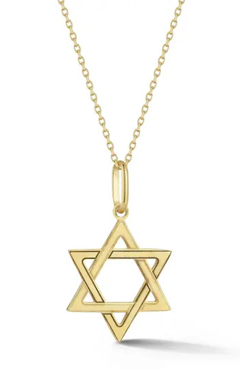 Ember Fine Jewelry 14K Yellow Gold Star of David Pendant Necklace at Nordstrom Rack | Nordstrom Rack