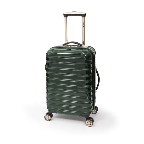 iFLY Hardside Luggage Fibertech 20 Inch Carry-on Luggage, Green/Gold | Walmart (US)