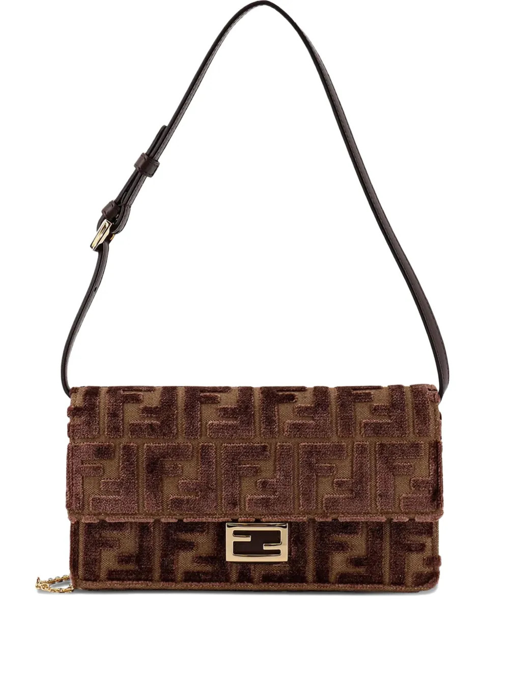 FENDI FF-motif Chain Shoulder Bag | Brown | FARFETCH | Farfetch Global