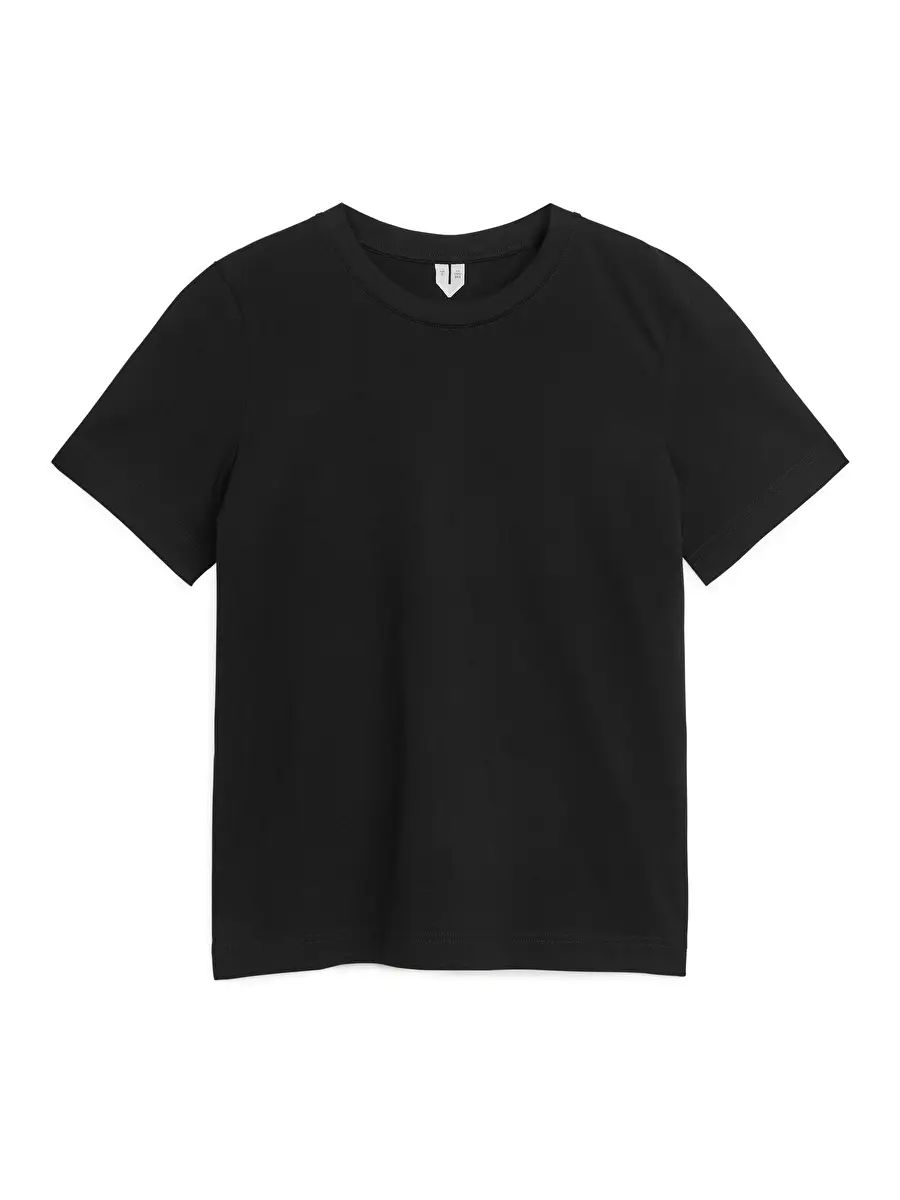 Crew-Neck T-shirt - Black - ARKET GB | ARKET