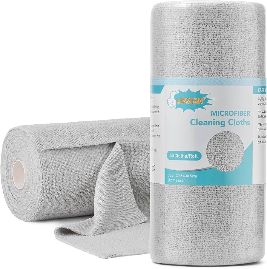 Microfiber Cleaning Cloth, Reusable Paper Towels Rolls, Cleaning Rags for Cleaning Kitchen, Bathr... | Amazon (US)
