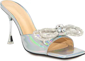 Mach & Mach Double Bow Square Toe Slide Sandal | Nordstrom | Nordstrom Canada