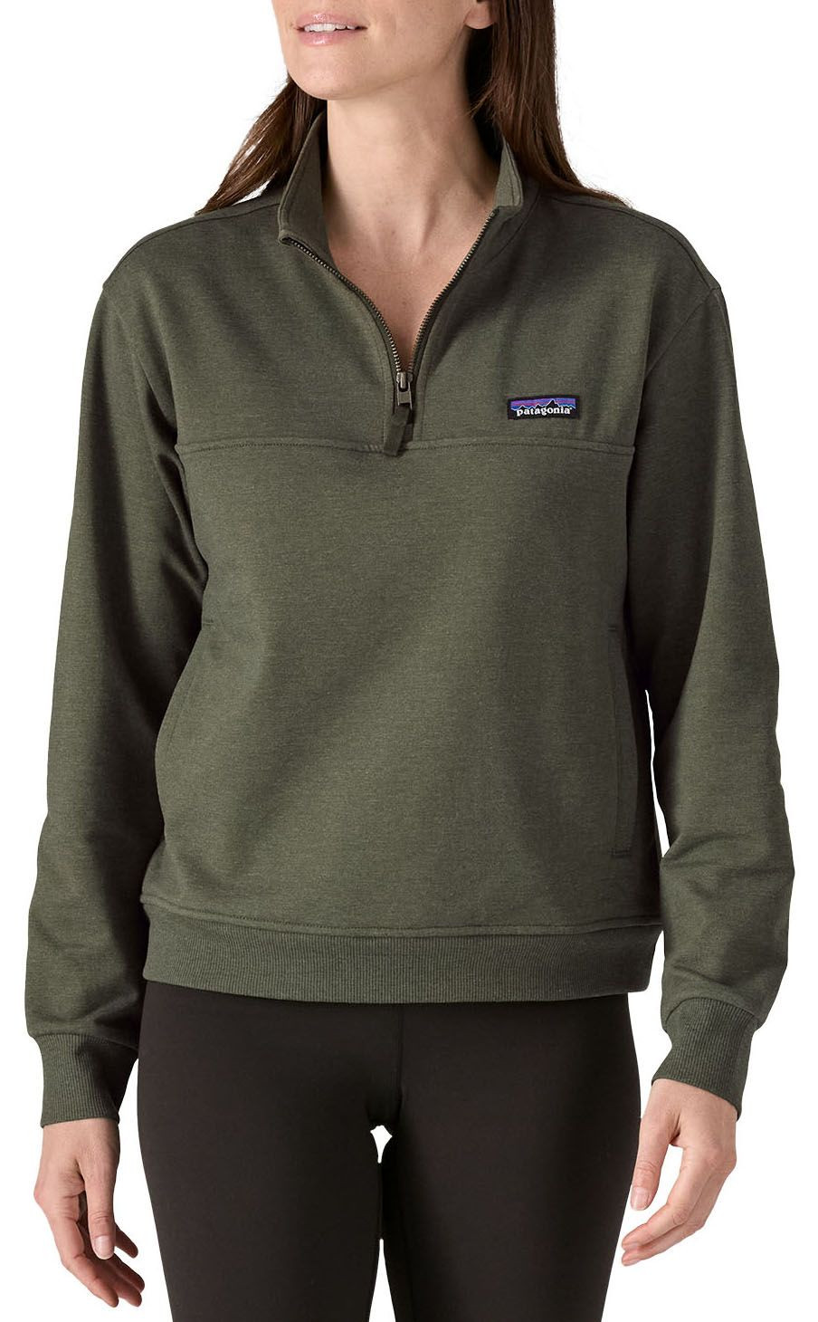 Patagonia Women's Ahnya 1/4 Zip Pullover, Large, Pine Needle Green | Dick's Sporting Goods