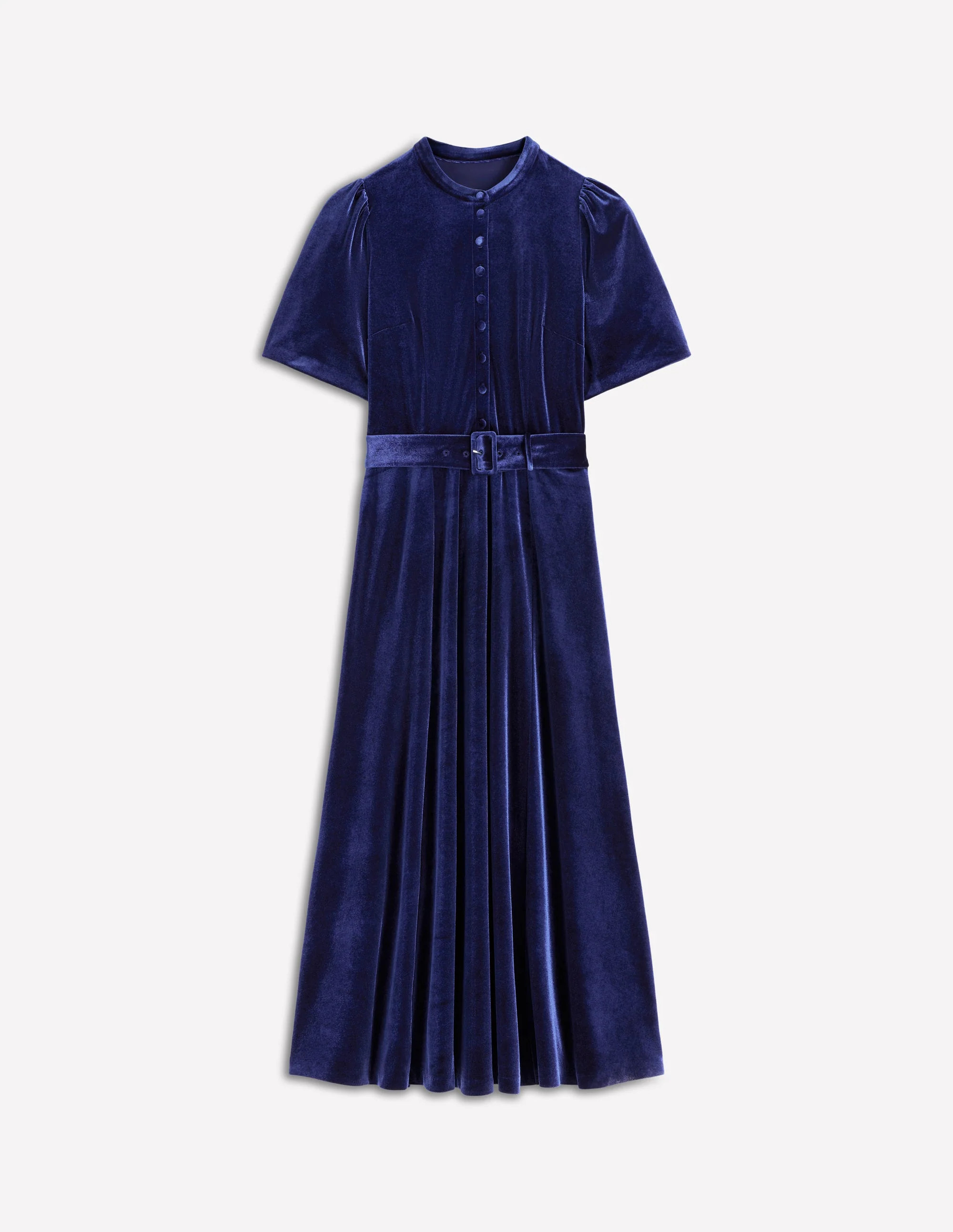 Kate Velvet Shirt Dress-Sapphire Blue | Boden (US)