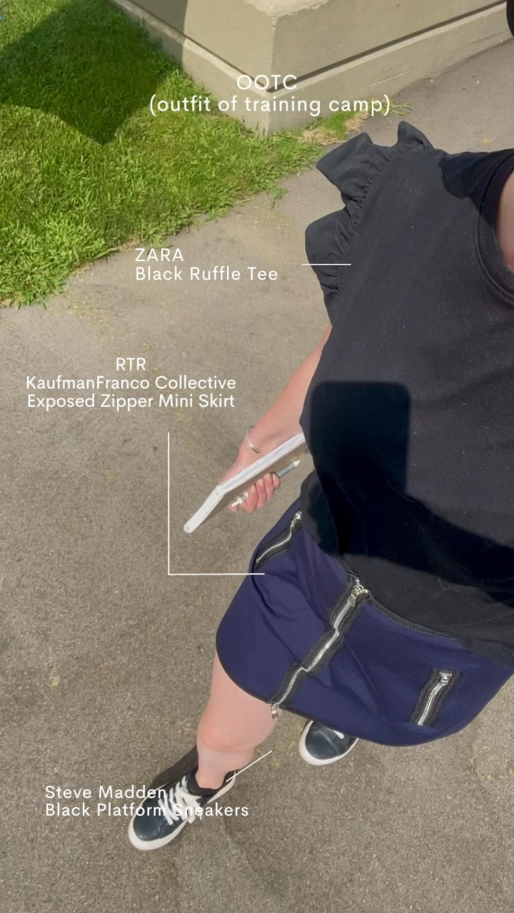 July 26 fit check from Training Camp Coverage 🙆🏼‍♀️🏈 

Work outfit, summer outfit, ruffle tee

#LTKworkwear #LTKBacktoSchool #LTKSeasonal