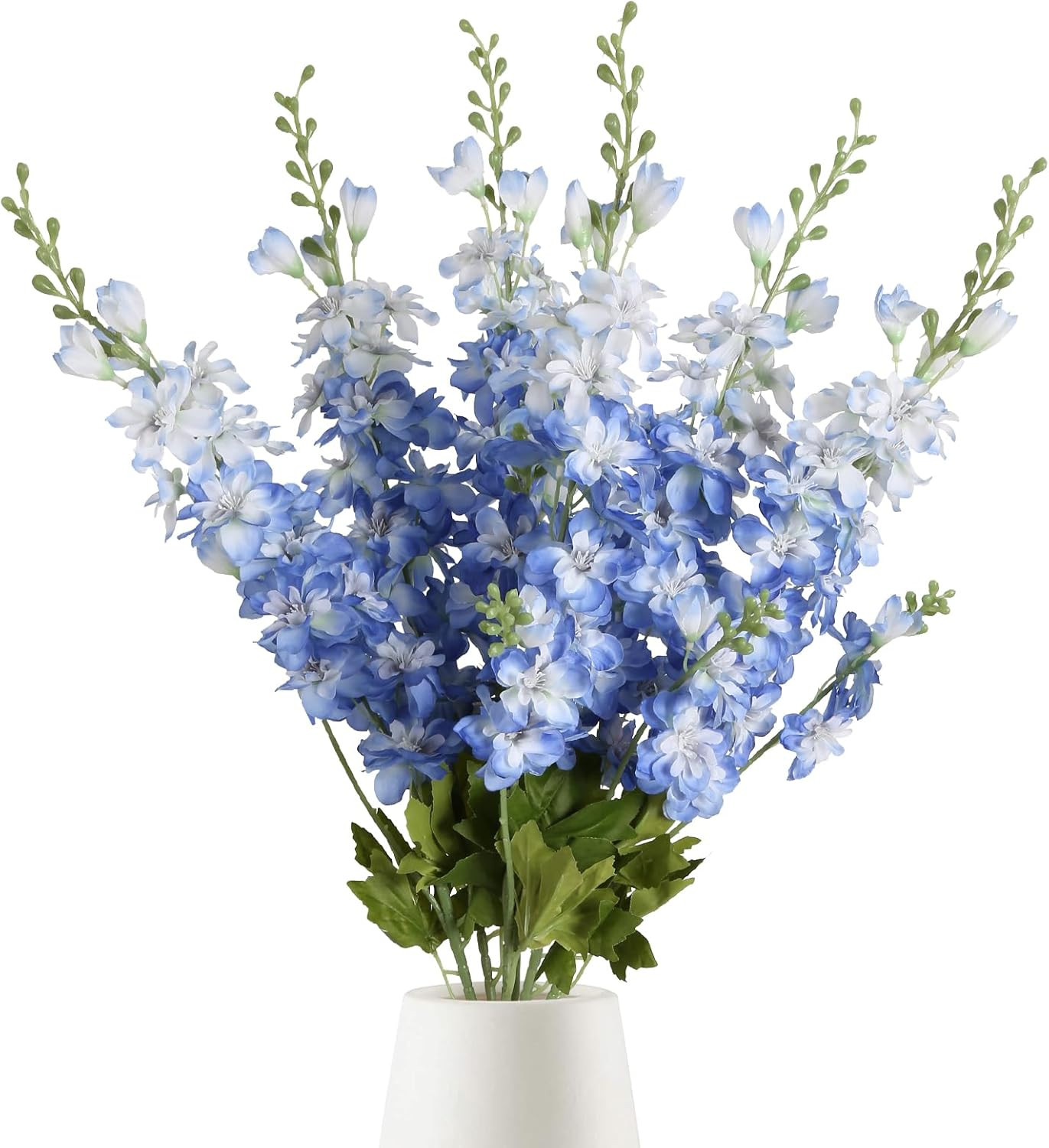 6PCS Blue Delphinium Artificial Flowers 33" Larkspur Silk Flowers for Tall Vase Long Stem Fake Bl... | Amazon (US)