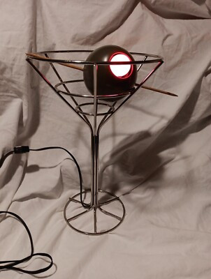 VINTAGE 1993 DAVID KRYS 14.5" CHROME MARTINI OLIVE BAR LAMP POP ART Working RARE  | eBay | eBay US