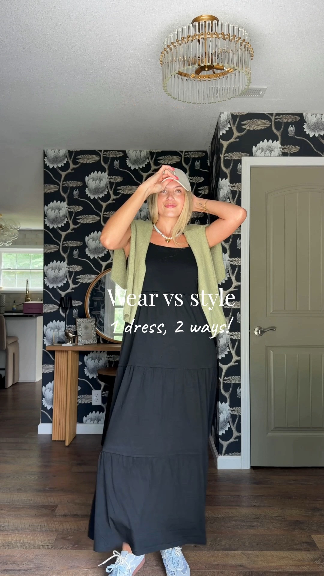 1 dress, styled 2 ways!!! Such a comfy easy to throw on dress $25 in tons of colors. Add some accessories and style it! #dresses #easyoutfit #wearvsstyle

#LTKootd
