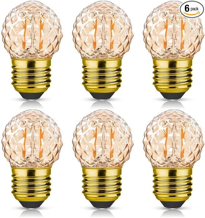Grensk G40 E26 Low Watt LED Amber Decor Light Bulbs,1W Night Light Bulbs Equal to10 Watt,Small Ed... | Amazon (US)