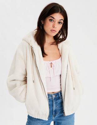 AE Faux Fur Bomber Jacket | American Eagle Outfitters (US & CA)