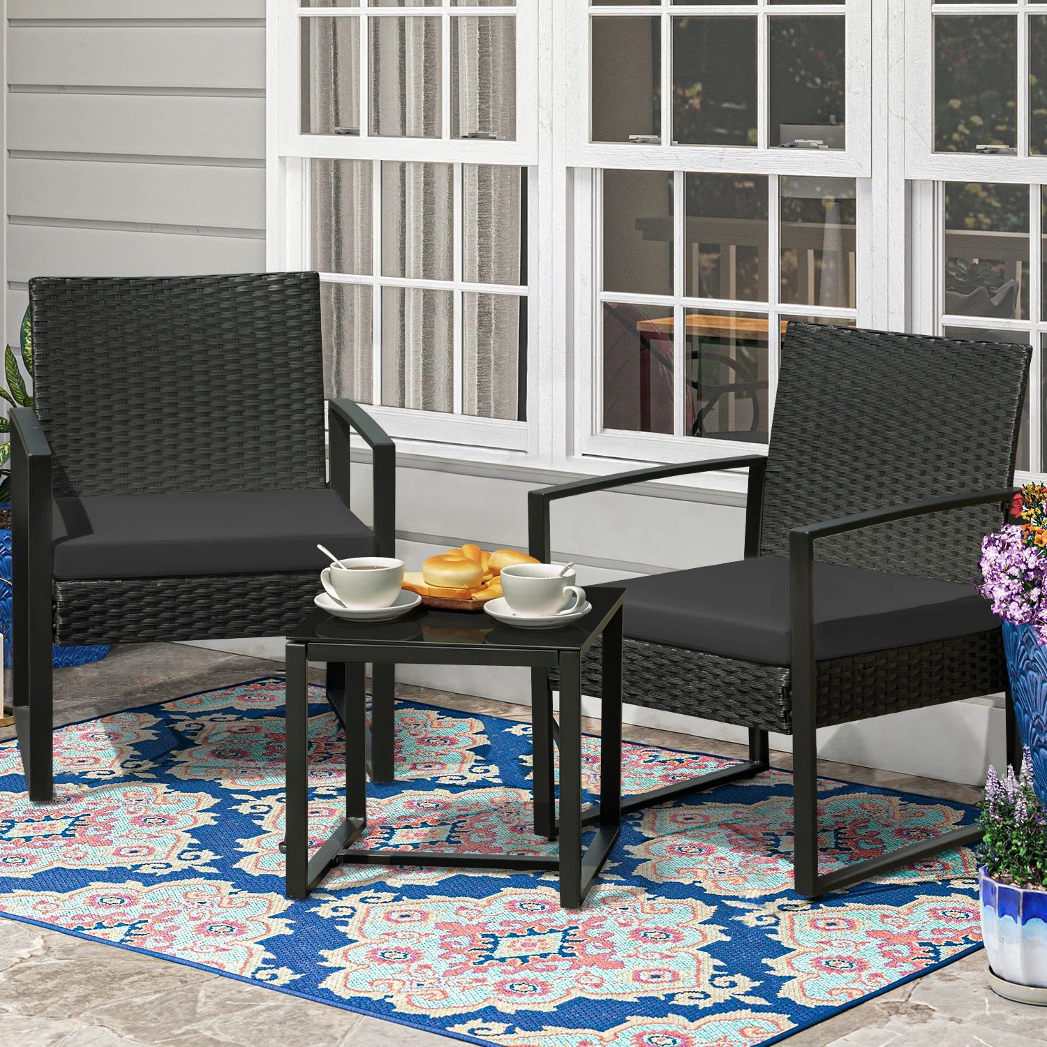 Ebern Designs Moncure 3 Piece Seating Group with Cushions & Reviews | Wayfair | Wayfair North America