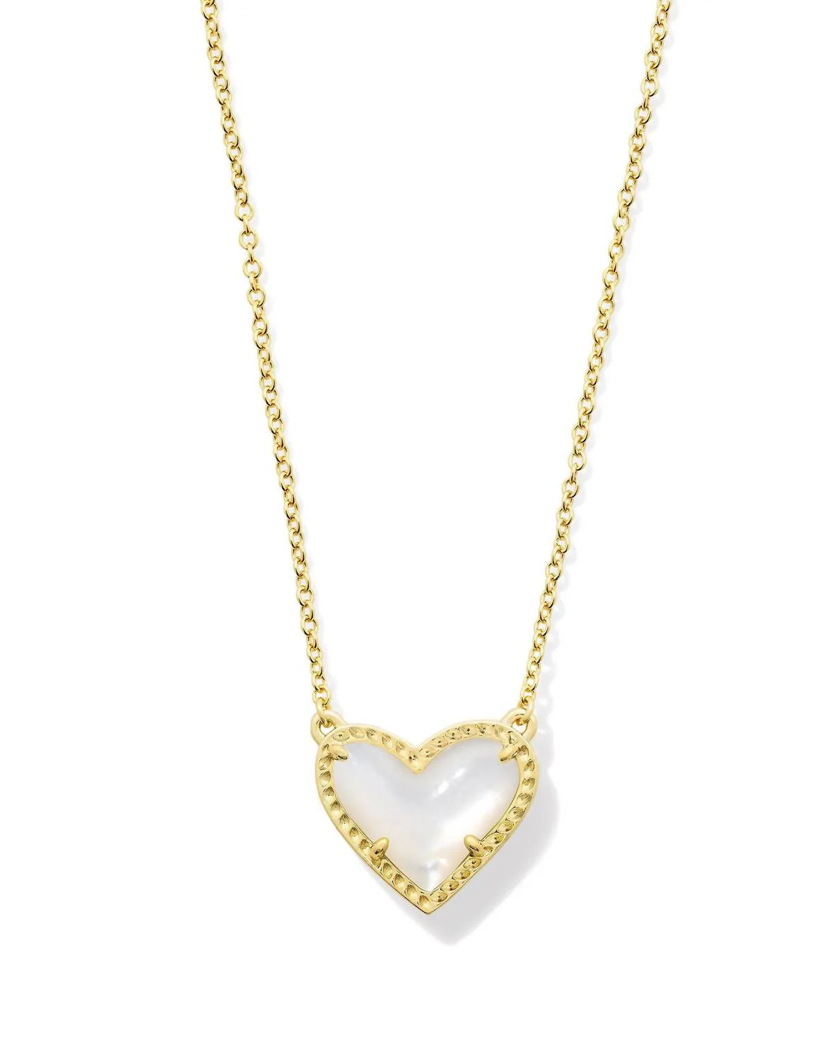 Ari Heart Pendant Necklace In Ivory | Shop Simon