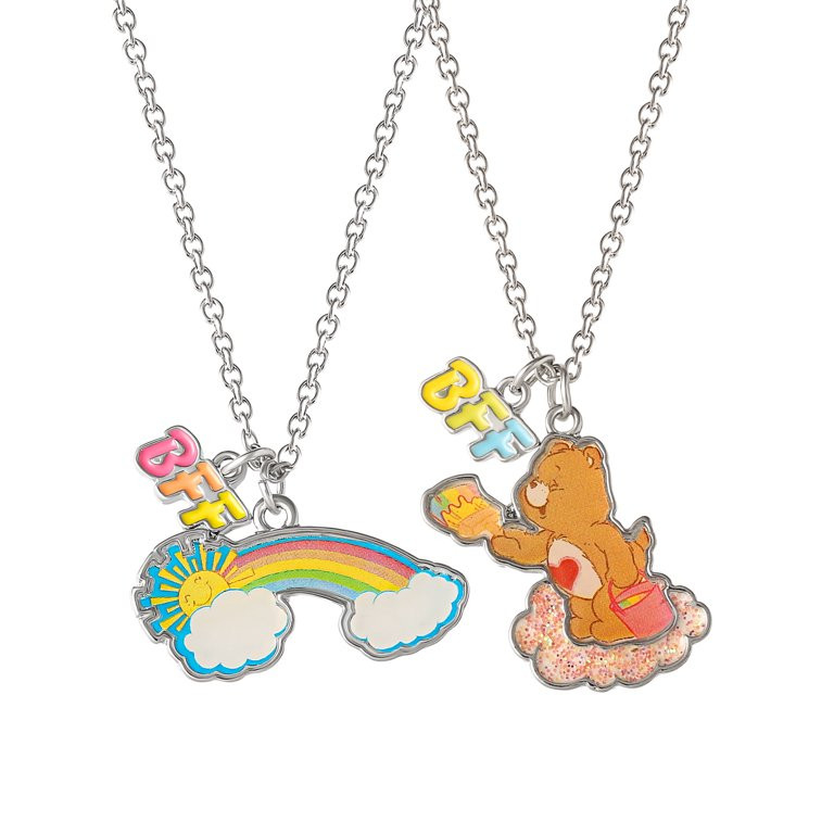 Justice X Care Bears BFF Rainbow Pendants, Set of 2 | Walmart (US)