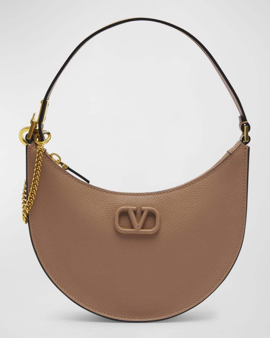 Valentino Garavani VLOGO Mini Leather Hobo Bag | Neiman Marcus