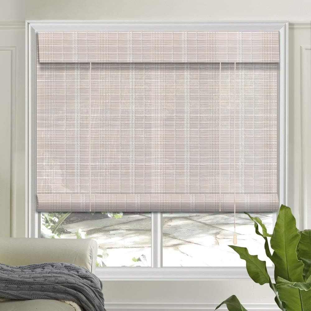 LETAU Wood Window Shades Blinds, Bamboo Light Filtering Roller Shades, Pattern 17 | Amazon (US)