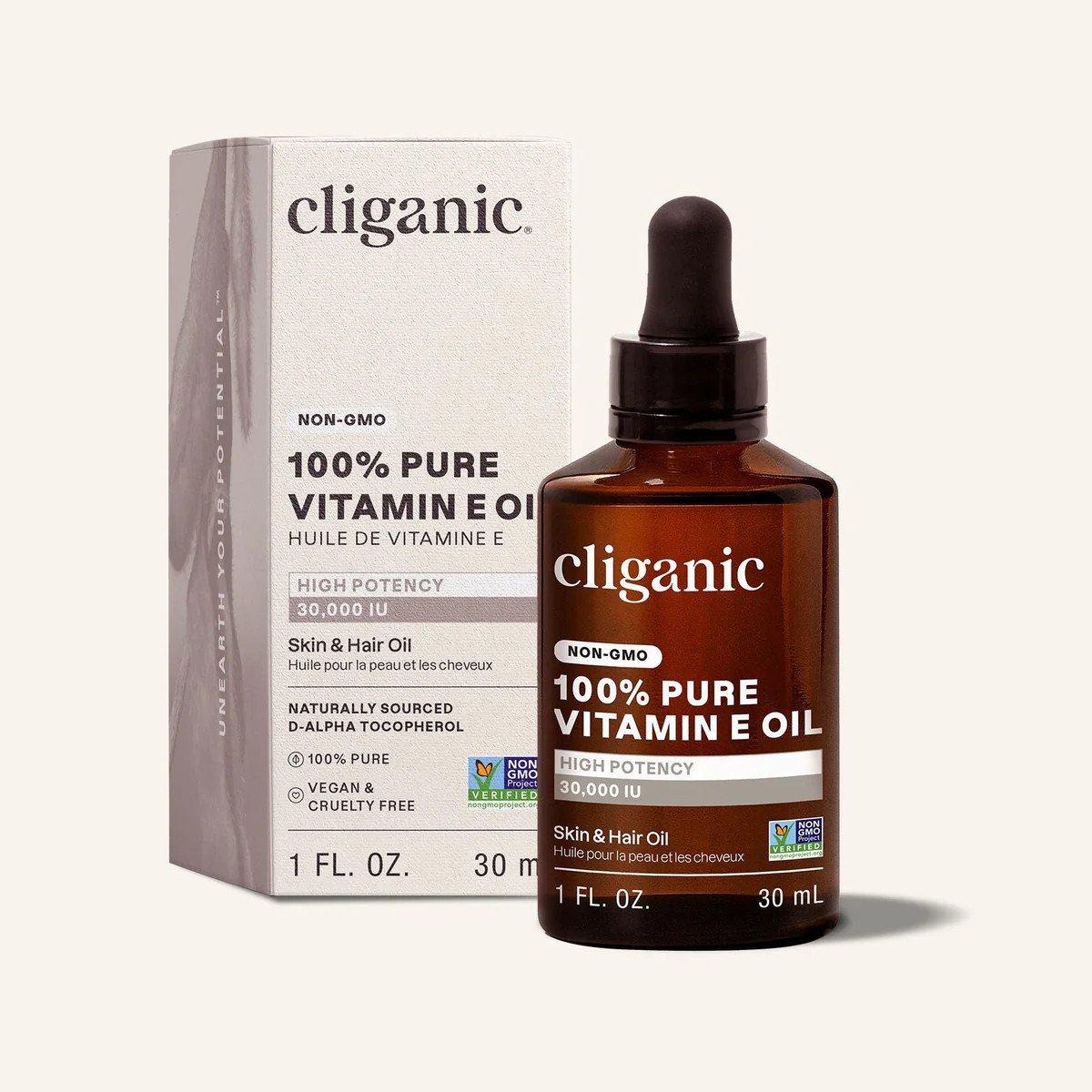 100% Pure Vitamin E Oil | Cliganic