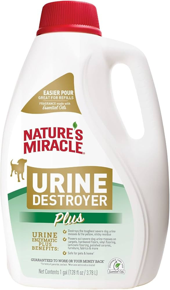 Nature's Miracle Dog Urine Destroyer Plus, Enzymatic Cleaner, 1 gal | Amazon (US)