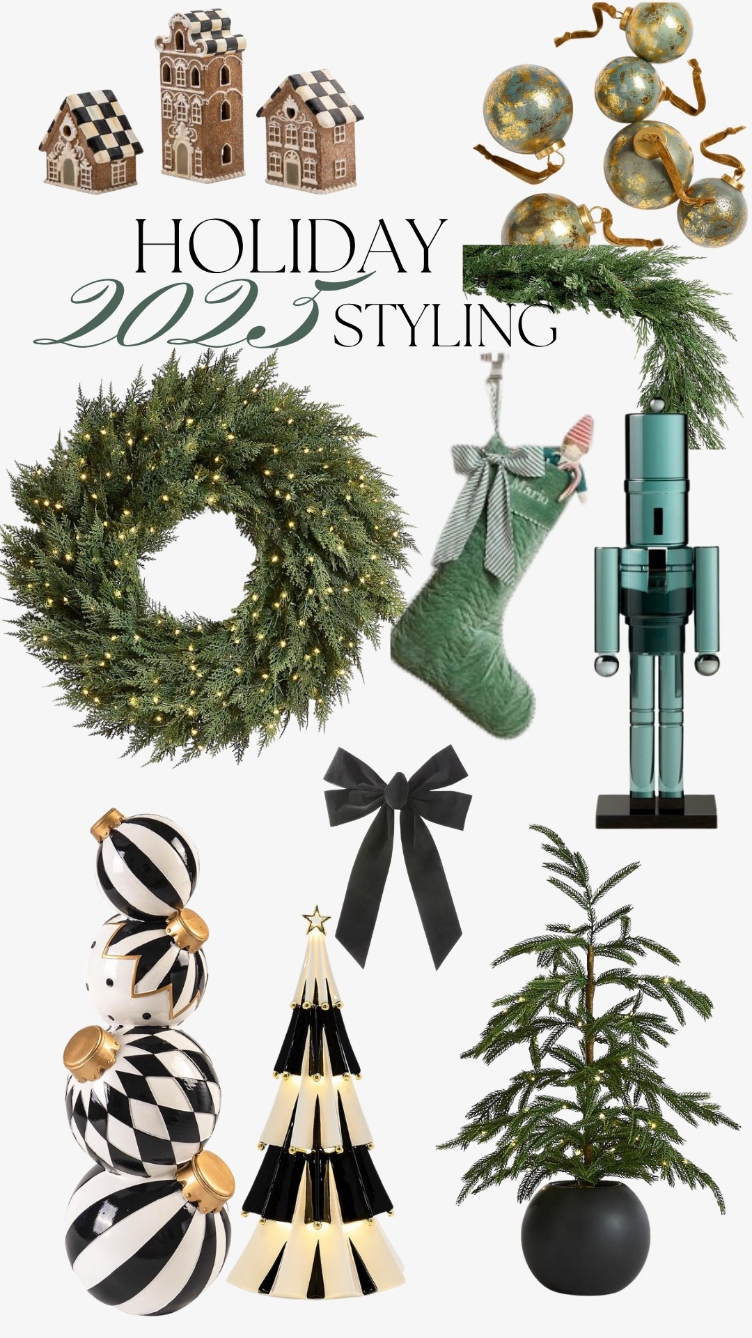 Lush Greens + Velvet Black &amp; White Christmas 2025

This year’s Christmas look is all about elegance, texture, and contrast. Think lush evergreen garlands, velvet ribbons, and black-and-white accents that bring modern drama to classic holiday charm.

It’s moody, luxe, and timeless; a little modern edge wrapped in Christmas coziness.






#LTKHoliday #LTKHome #ChristmasDecor2025 #VelvetChristmas #GreeneryDecor #BlackAndWhiteChristmas #HolidayStyling #ModernChristmas #HomeDecorInspo #FestiveHome #LTKFinds #HolidayAesthetic

