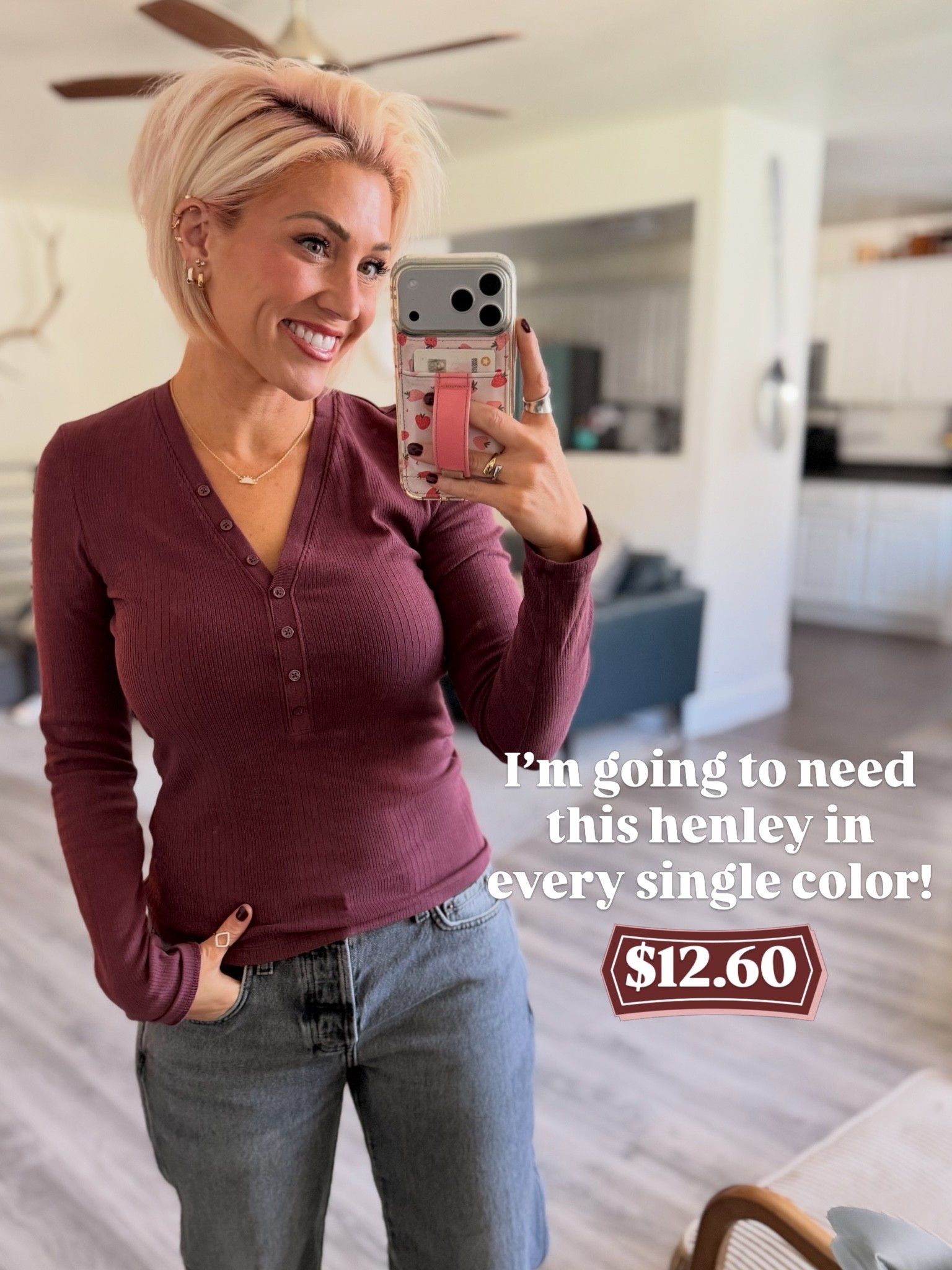 Wearing the small in this beautiful Henley that is currently 40% off for Target’s Labor Day sale

#LTKootd #LTKSaleAlert #LTKOver40