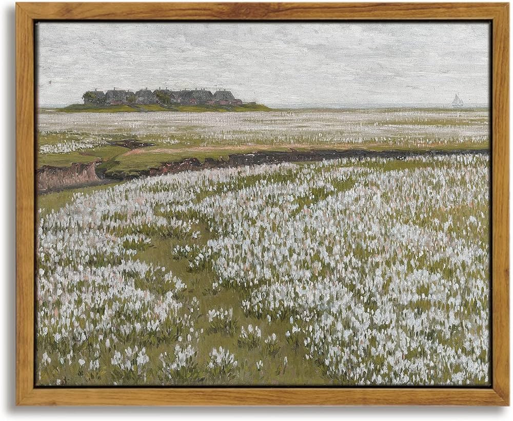 InSimSea Framed Canvas Wall Art Room Eclectic Decor, Classical Scenery Painting Canvas Art Wall Deco | Amazon (US)