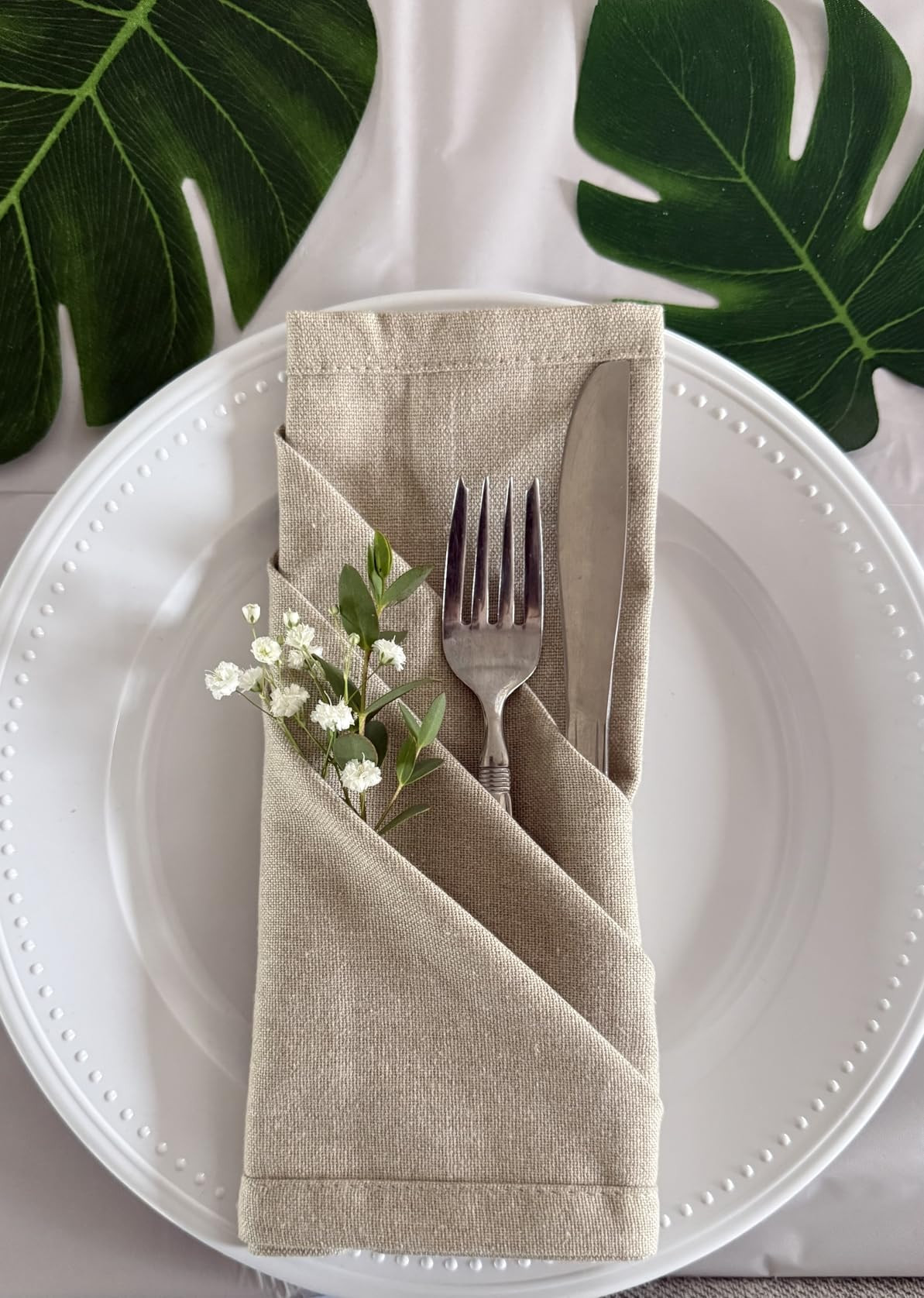 PurpleEssences Set of 12 Cloth Dinner Napkins 100% Cotton 18x18 Inch - Soft Durable Washable - Id... | Amazon (US)
