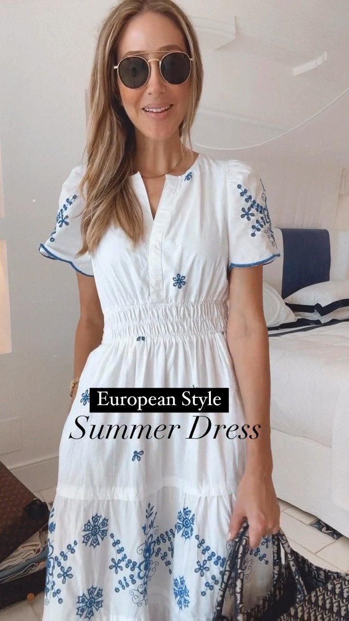 European style summer dress 🩵
Gorgeous, comfortable, elegant, and flowing dress that I wore in Capri, Italy two years ago and I’m still obsessed with. 
Fits true to size and I’m wearing size small
Summer outfits

#LTKU #LTKootd #LTKSeasonal