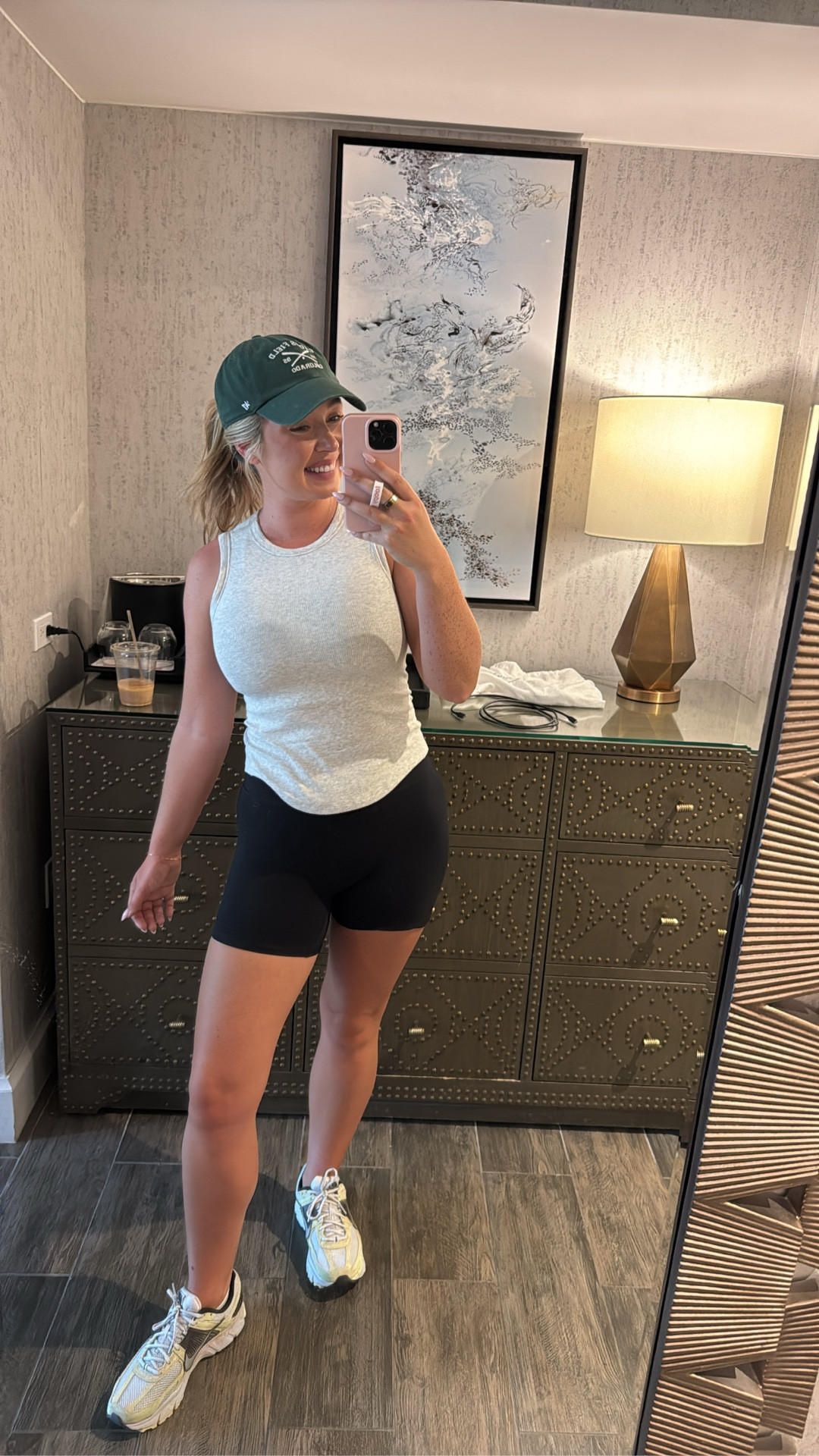 Outdoorsy outfit of the day - wearing a size 8 tank, size 10 sports bra and medium bike shorts 

#LTKActive #LTKTravel #LTKMidsize